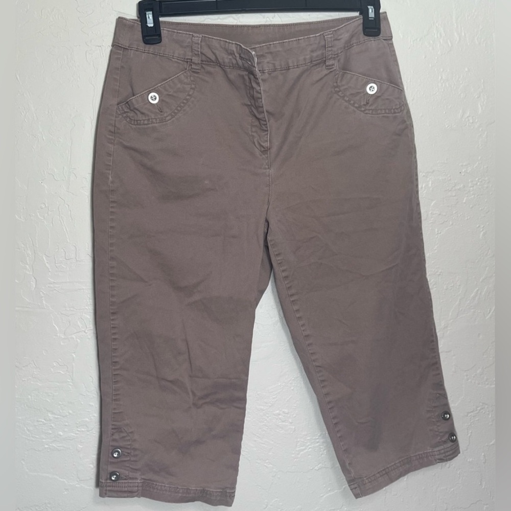 KAREN SCOTT BROWN CAPRIS SIZE 12P